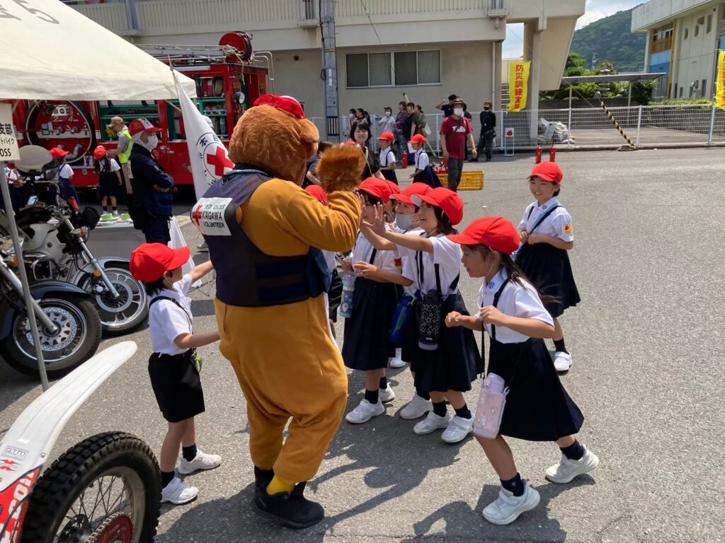 坂出東部小学校での防災フェスタの様子