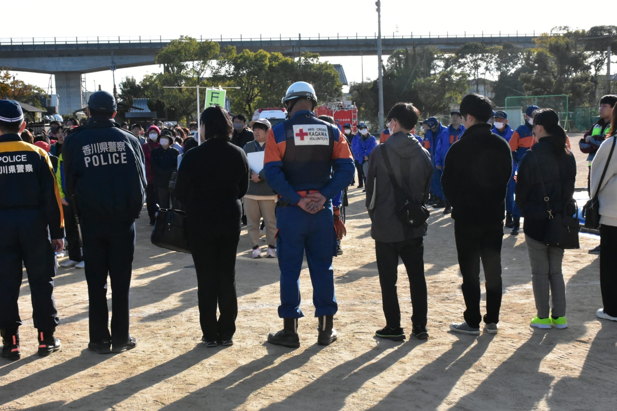 檀紙地区防災訓練の様子