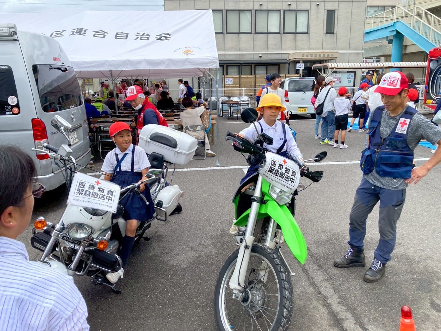 坂出東部小学校での防災フェスタの様子